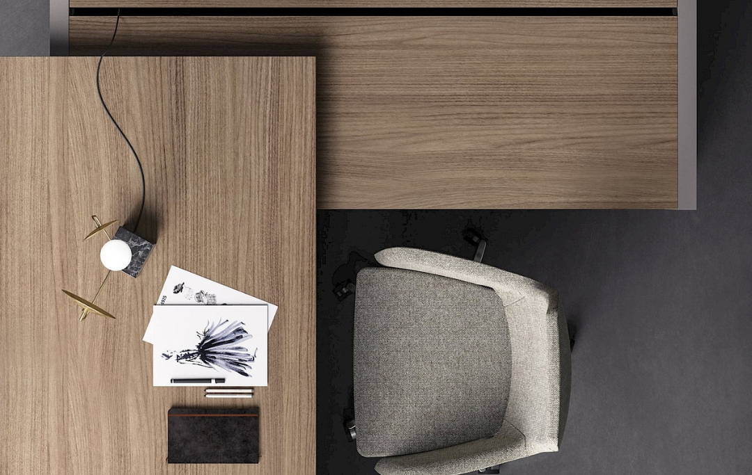 More Desk Sinetica Italian executive office desk Dubai UAE